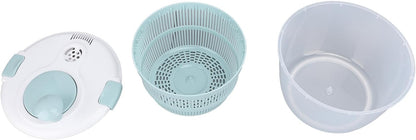 Salad Spinner Vegetable Dryer Lettuce Spinner 5L Large Capacity Fruit Washing Bowl with Strainer Manual Water Drainage Multi Purpose Kitchen Tool