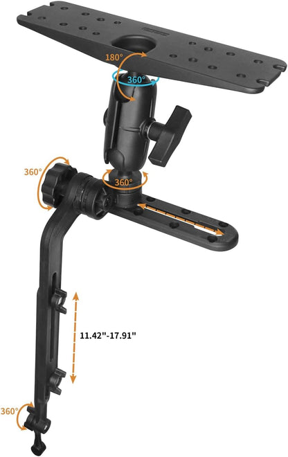 Strg Fish Finder Mount, Kayak Transducer Mounting Arm, Marine Electronics Mounts 1.5" Ball Universal Fish Finder Mount Base Compatible with Scotty Garmin Lowrance Fish Finder