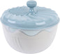 Large Salad Spinner, Vegetables Wash Bowl, Fruits Lettuce Spinner Pasta and Fries Dryer Fruit Washer for Salad Preparation and Food Washing Kitchen Colander (Nordic Blue)