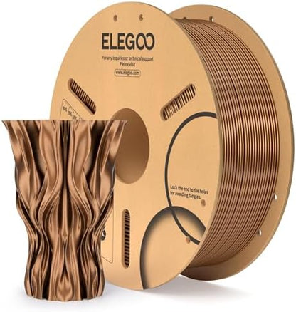 ELEGOO PLA Filament 1.75mm Black 1KG,3D Printer Filament Dimensional Accuracy +/- 0.02mm,1kg Cardboard Spool(2.2lbs) 3D Printing Filament Fits for Most FDM 3D Printers