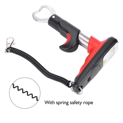 Stainless Steel Fish Lip Grabber with Digital Weighing Scale Fishing Men Fishing Accessory