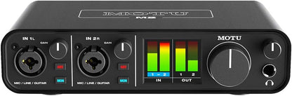 Motu M2 2x2 USB-C Audio Interface with XLR-XLR Cable Bundle