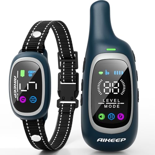 2-in-1 Dog Shock Collar and Bark Collar for Dogs – 3300FT Dog Training Collar with Remote, IP67 Waterproof e Collar with Anti-Bark/Beep/Vibration/Shock Modes for Small Medium Large Dog(8-120Lbs)