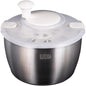 ciopswslk Stainless Steel Bowl Salad Non-Slip Base for Stable Salad Mixing Stainless Steel Salad Spinners Lettuce Spinners, Stainless Steel