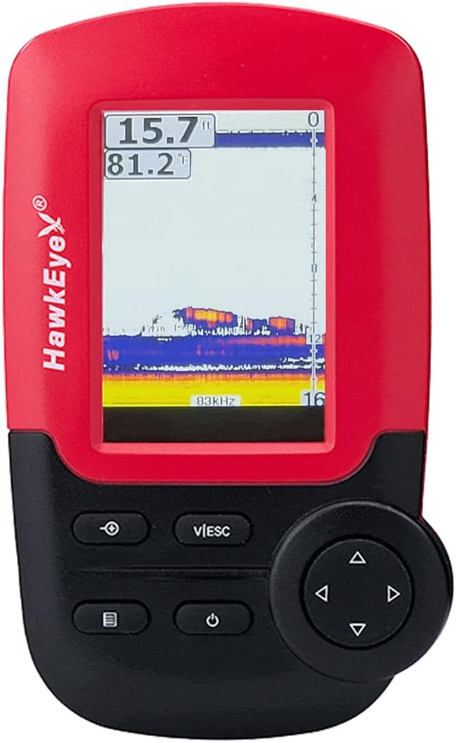 Hawkeye FISHTRAX 1C-K | PADDLESPORT Fish Finder, Red, (FT1PXC-k)