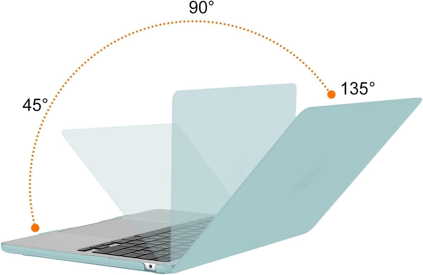 MOSISO Compatible with MacBook Air 13 inch Case 2025 2024 2023 2022 M4 A3240 M3 A3113 M2 A2681, Plastic Hard Shell&Keyboard Cover&Screen Film&Pouch for MacBook Air 13.6 inch Case, Crystal Clear