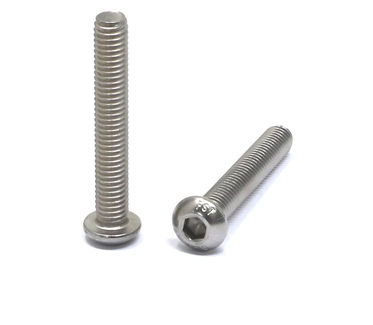 iexcell 50 Pcs M6 x 20mm Thread Pitch 1 mm Stainless Steel 304 Hex Socket Button Head Cap Screws Bolts Kit