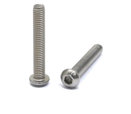 iexcell 50 Pcs M6 x 20mm Thread Pitch 1 mm Stainless Steel 304 Hex Socket Button Head Cap Screws Bolts Kit