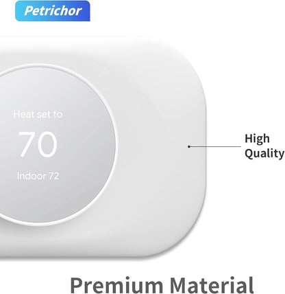 Petrichor Nest Thermostat Wall Plate - Compatible with Google Nest Thermostat 2020 - Nest Thermostat Trim Kit, Nest Thermostat Wall Plate Cover Accessory Easy Installation - Snow