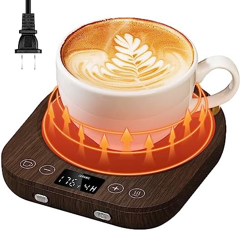 Coffee Mug Warmer, New Upgrade Gravity-Induction Mug Warmer for Desk with 9 Temperature Settings, 1-9 Timer Smart Candle Cup Warmer Beverage Coffee Warmer for Home & Office…