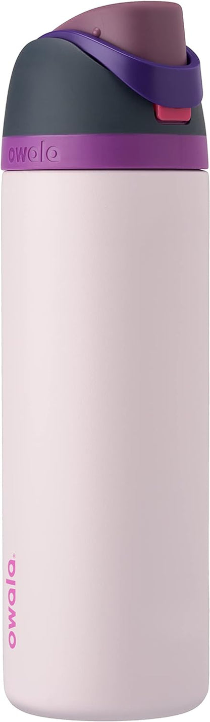 Owala FreeSip Insulated Stainless Steel Water Bottle with Straw for Sports, Travel, and School BPA-Free Sports Water Bottle, 24 oz, Beach House
