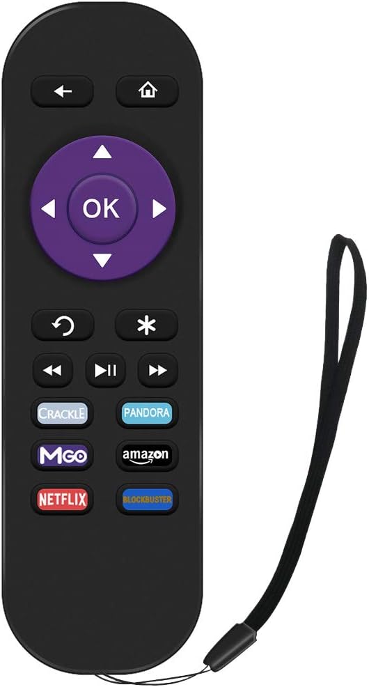 Gvirtue Replacement Lost Remote Control Compatible with Roku 1 Roku 2 Roku 3 Roku 4 (HD LT XS XD) Roku Express Roku Premiere Roku Ultra