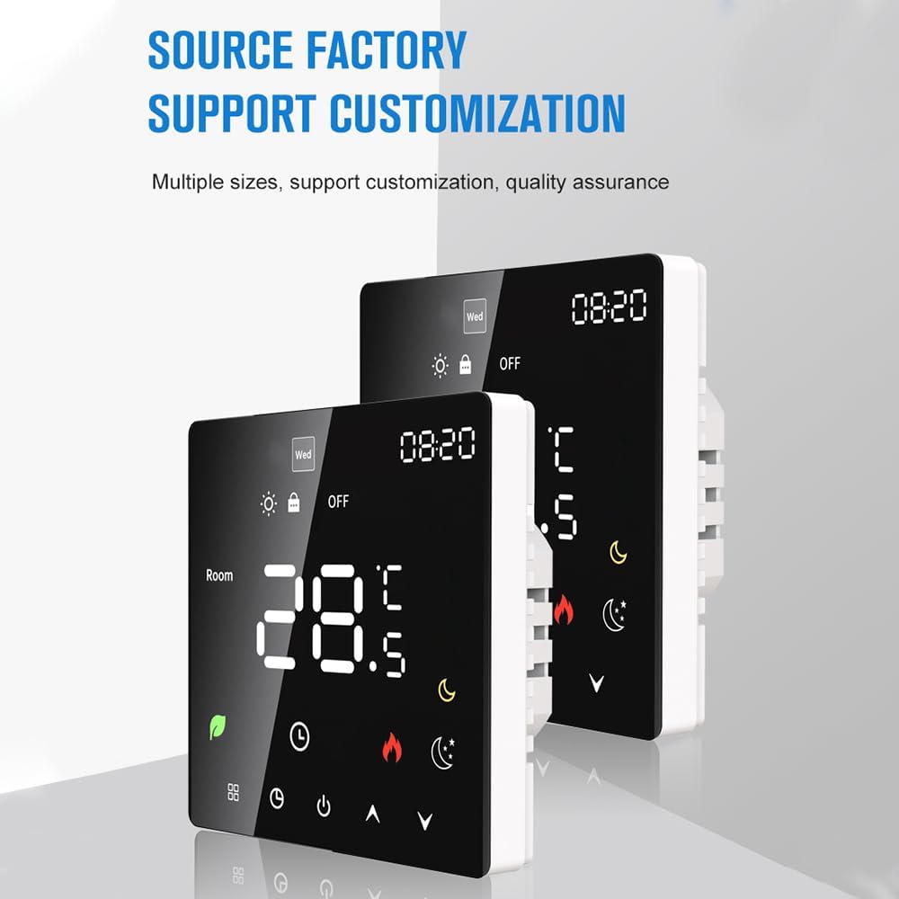 Smart Thermostat, Smart Thermostats for Home, Programmable Thermostat for House with Touchscreen for Wall Mounting (Water Heating)(3A Without Wire, 16A with Wire)