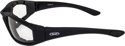 Global Vision Eyewear Kickback Sunglasses with Ethylene Vinyl Acetate Foam, Clear Lens