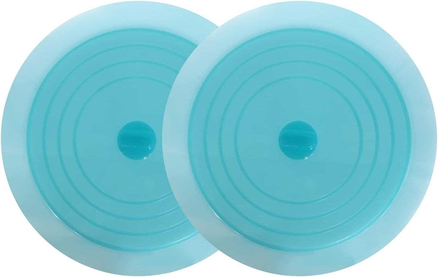 V-TOP Tub Stopper 2 Pack, 6 inches Large Silicone Drain Plug Hair Stopper Flat Suction Cover for Kitchen Bathroom Accessories and Laundry