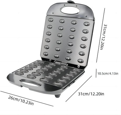 Mini Maker Waffle Maker 5“ Non-Stick Waffler Iron Stuffler Stuffed Wafflera Adjustable Browning Control, Heart, Azure