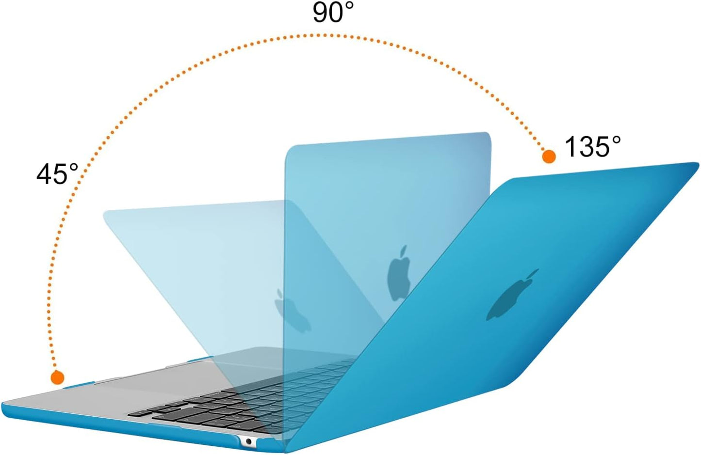 MOSISO Compatible with MacBook Air 13 inch Case 2025 2024 2023 2022 M4 A3240 M3 A3113 M2 A2681, Plastic Hard Shell&Keyboard Cover&Screen Film&Pouch for MacBook Air 13.6 inch Case, Crystal Clear