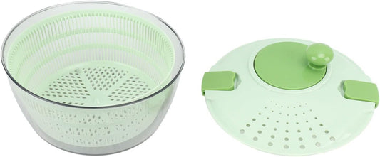 Salad Spinner Plastic Time Saving Fast Mixing Washable Rotatable Veggie Washer for Kitchen (Green)