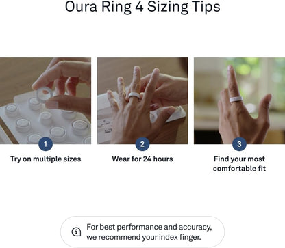Oura Ring 4 - Gold - Size 9 - Smart Ring - Size First with Oura Ring 4 Sizing Kit - Sleep Tracking Wearable - Heart Rate - Fitness Tracker - Up to 8 Days of Battery Life