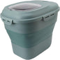 Collapsible Rice Food Container with Measuring Cup and Locking Lid for Pantry Organization 110lb Plastic 1 Unit (Green)
