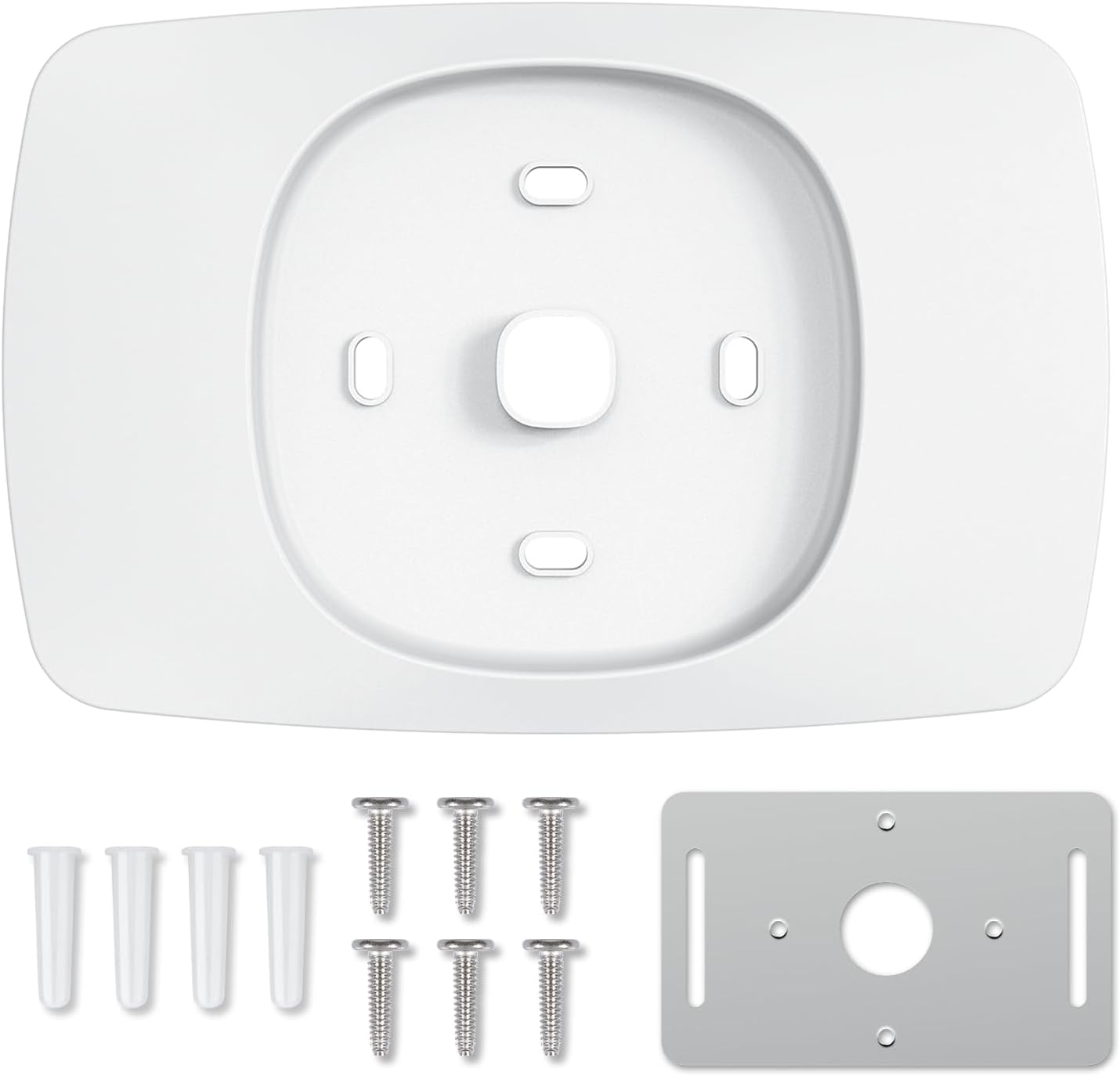 AUURIO Thermostat Wall Plate Compatible with 2025 Smart Thermostat Essential Trim Kit Increased Decorative Coverage Stylish Programmable WiFi Thermostat Accessory Trim Plate Easy Installation