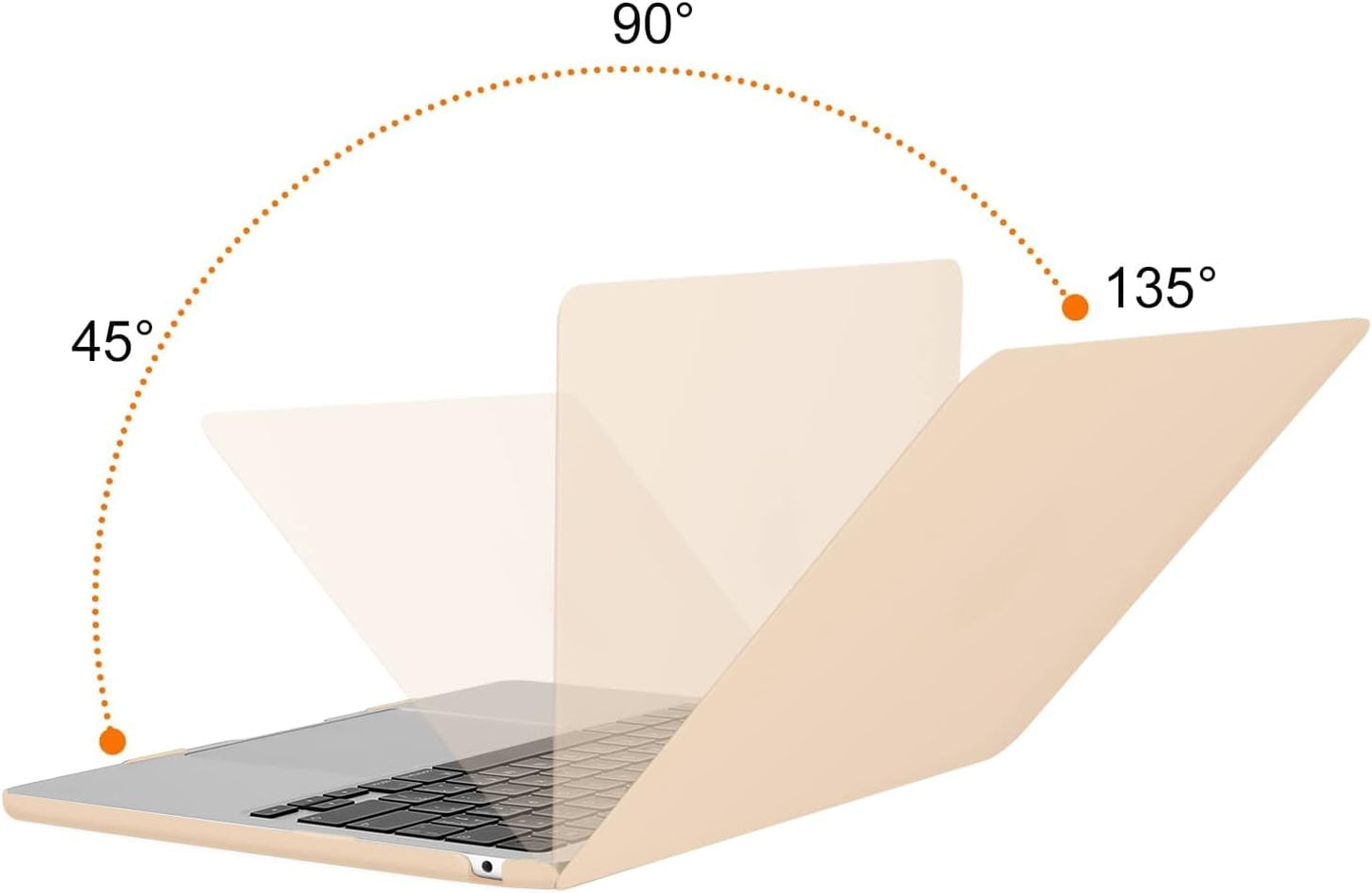 MOSISO Compatible with MacBook Air 13 inch Case 2025 2024 2023 2022 M4 A3240 M3 A3113 M2 A2681, Plastic Hard Shell&Keyboard Cover&Screen Film&Pouch for MacBook Air 13.6 inch Case, Crystal Clear