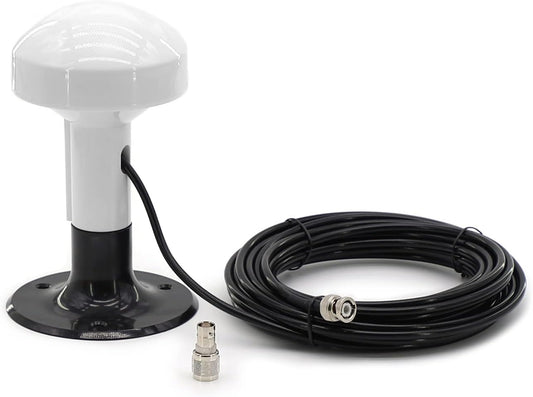 NEWASHAN Marine GPS Antenna External Compatible with Garmin GPSMAP GDU GNC NavTalk Pilot StreetPilot AIS Ship Navigation Receiver Fishfinder Sounder+8M Cable TNC Connector+BNC Adapter+Base