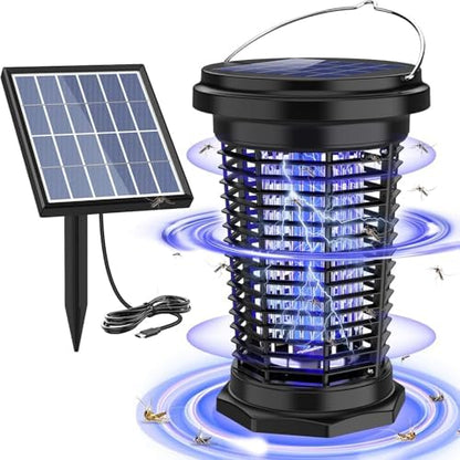 PALONE Solar Bug Zapper with 5.5W Solar Panel Charging, USB Charging Bug Zapper Light for Outdoor and Indoor