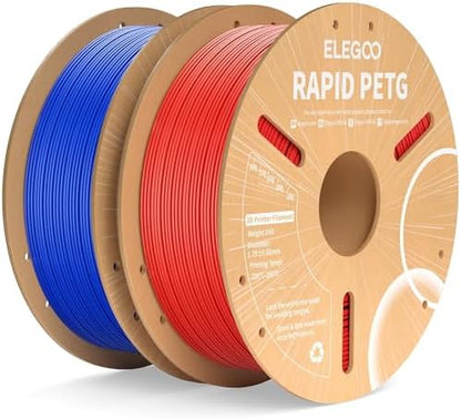 ELEGOO Rapid PETG Filament 1.75mm Black 1KG, 3D Printer Filament Max 600 mm/s High Speed Printing, Dimensional Accuracy +/- 0.02 mm Fit Most FDM Printer 1kg Cardboard Spool