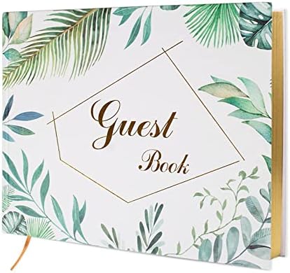 Wedding Guest Book, Sign-in Book for Wedding Reception Baby Shower Registry, Polaroid Guestbook with Gold Foil Gilded Edges - PuriLite
