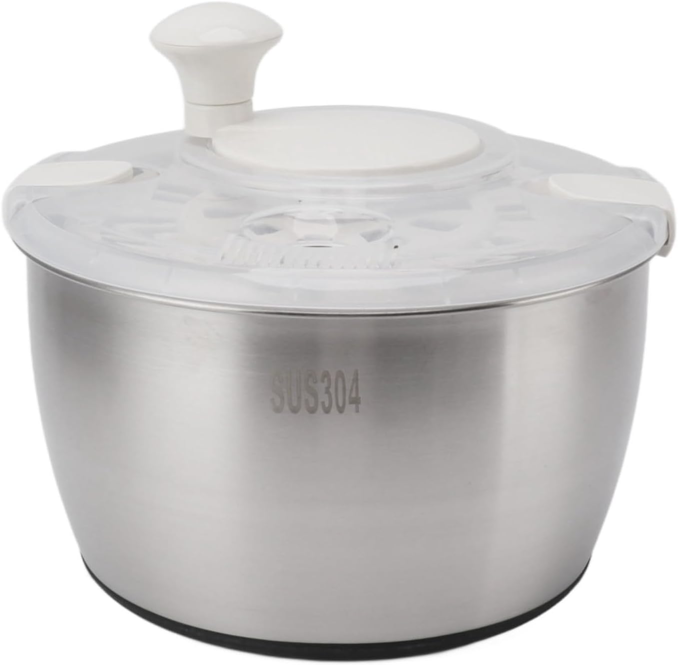 Otufan Salad Leaf Dryer Salad Dryer,Stainless Steel Salad Spinner Measuring 9.8x5.9x7.9Double Layer Fruit Dehydrator Drainer for Kitchen - PuriLite