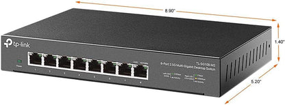 TP-Link TL-SX1008 | 8 Port 10G/Multi-Gig Unmanaged Ethernet Switch | Desktop/Rackmount | Plug & Play | Sturdy Metal Casing | Limited Lifetime Protection | Speed Auto-Negotiation