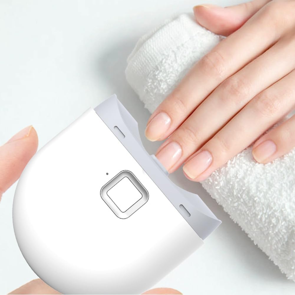 Mdhpklaur Portable Electric Nail Clipper Mini Electric Nail Clipper Cutter with LED Light 2-Speed Automatic Nail Grinder Trimmer for Baby Adult Mini Manicure Tool