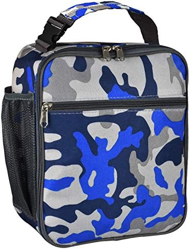 Insulated Lunch Bag, Leakproof Portable Lunch Box for Women Men Boys Girls, Large Capacity Cooler Bag with Handle and Bottle Pocket for Office School Camping Hiking Outdoor Beach Picnic (Black)