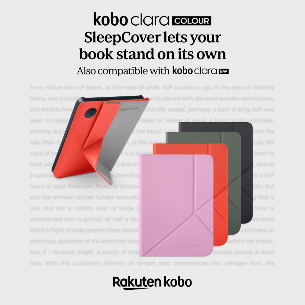 Kobo Clara Colour/BW SleepCover Case | Butter Yellow | Sleep/Wake Technology | Built-in 2-Way Stand | Vegan Leather | Compatible with 6” Kobo Clara Colour/BW eReader