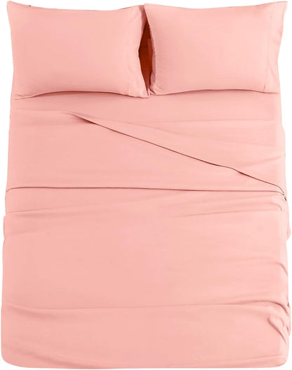 JOLLYVOGUE Queen Size Bed Sheet Set - 4 Piece Bed Sheets Set with Deep Pocket - Soft Breathable & Cooling - Resists Shrinkage & Fading Draps Queen - Easy Care (Dark Grey)