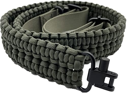 VVAAGG Two-Point Sling with Swivel, Non-Slip Paracord Sling with Adjustable Length Strap