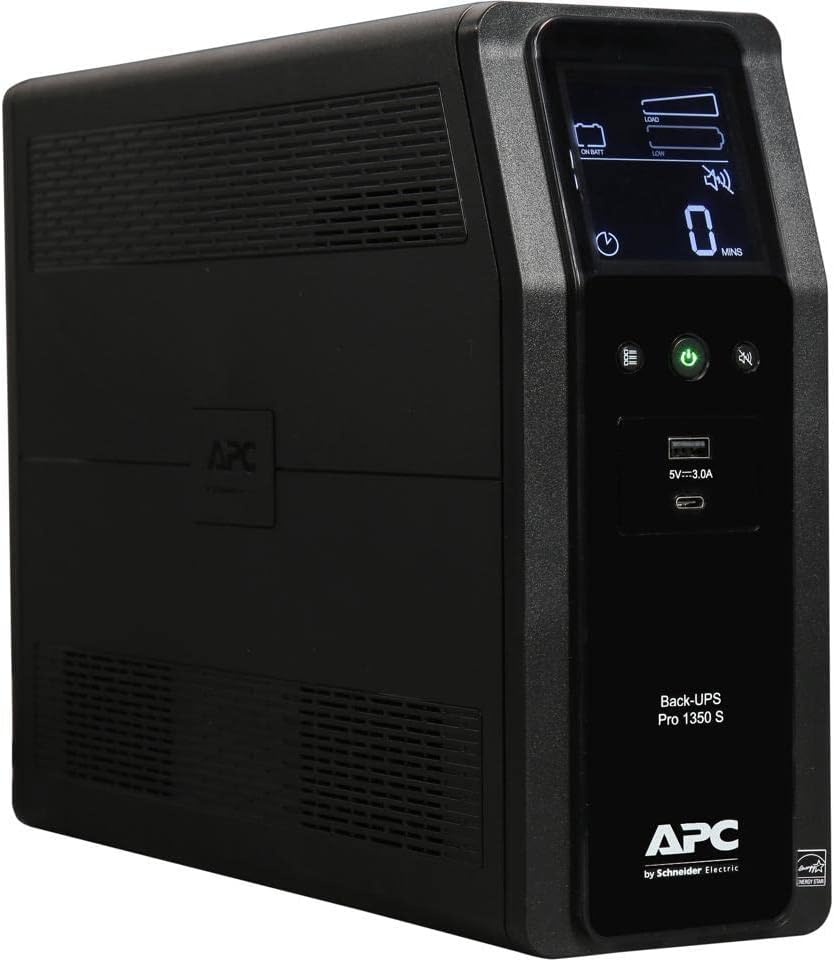 APC BR1000MS Sine Wave UPS Battery Backup & Surge Protector, 1000VA, Backups Pro, Black