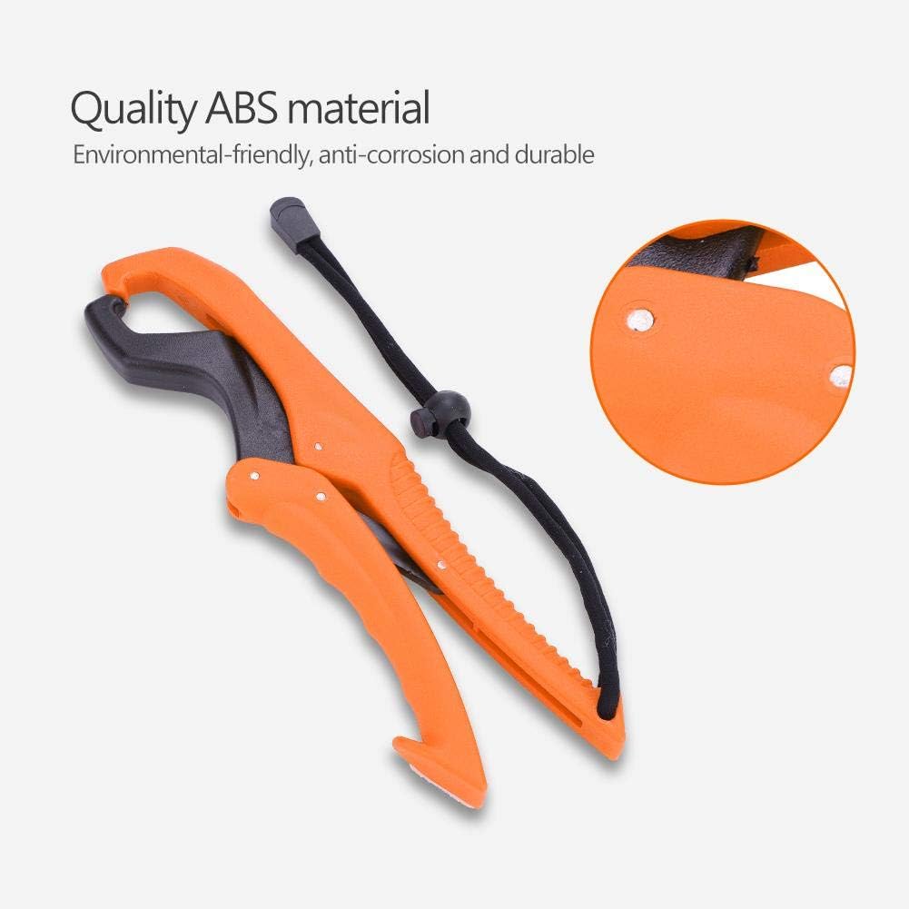 ABS Plastic Floating Fish Grip Zinc Alloy Fish Lip Gripper with Wrist Strip for Catching Fish No Hurt Auxiliary
