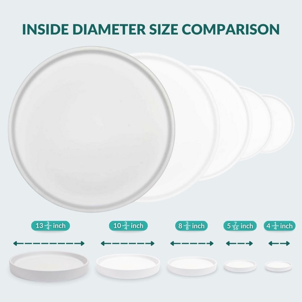 silicone plant saucer Heavy Duty Ceramic Black Plant Saucer