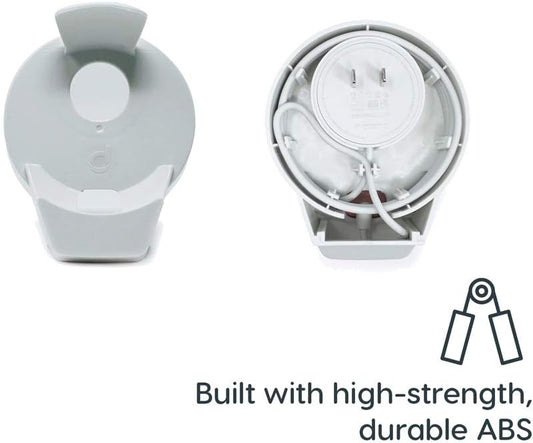 doqxD Outlet Wall Mount Holder for Google Nest & Home Mini: Essentials for Google Home - Fits All Mini Generations (1-Pack, Frost White) - PuriLite