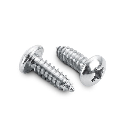 #8 x 2 Phillips Pan Head Self Tapping Screws Sheet Metal Wood Screws, Black Oxide, Stainless Steel 304, 50 PCS