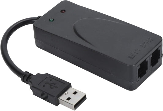 USB 56K External Dial Up Fax Data Modem with RJ11 Cable for 98/2000/xp Vista, for 11/10/8/7, 32/64bit, for Linux Operating System - PuriLite