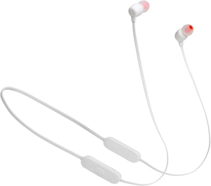 JBL Tune 125BT Wireless in-Ear Bluetooth Headphones, 16 Hour Playtime - White