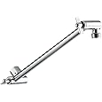 Shower Head Extension Arm, 6 Inch Adjustable Shower Arm Extender for Handheld/Fixed/Rain Shower Head, All Metal Showerhead Arm with G1/2 Universal Connector, Easy Installation, Brushed Nickel