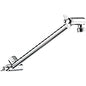 Shower Head Extension Arm, 6 Inch Adjustable Shower Arm Extender for Handheld/Fixed/Rain Shower Head, All Metal Showerhead Arm with G1/2 Universal Connector, Easy Installation, Brushed Nickel