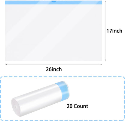 Yymobt Cat Litter Box Liners Waste Bags for Self-Cleaning Drawstring Waterproof Easy Cleanup Automatic Litter 20 Count