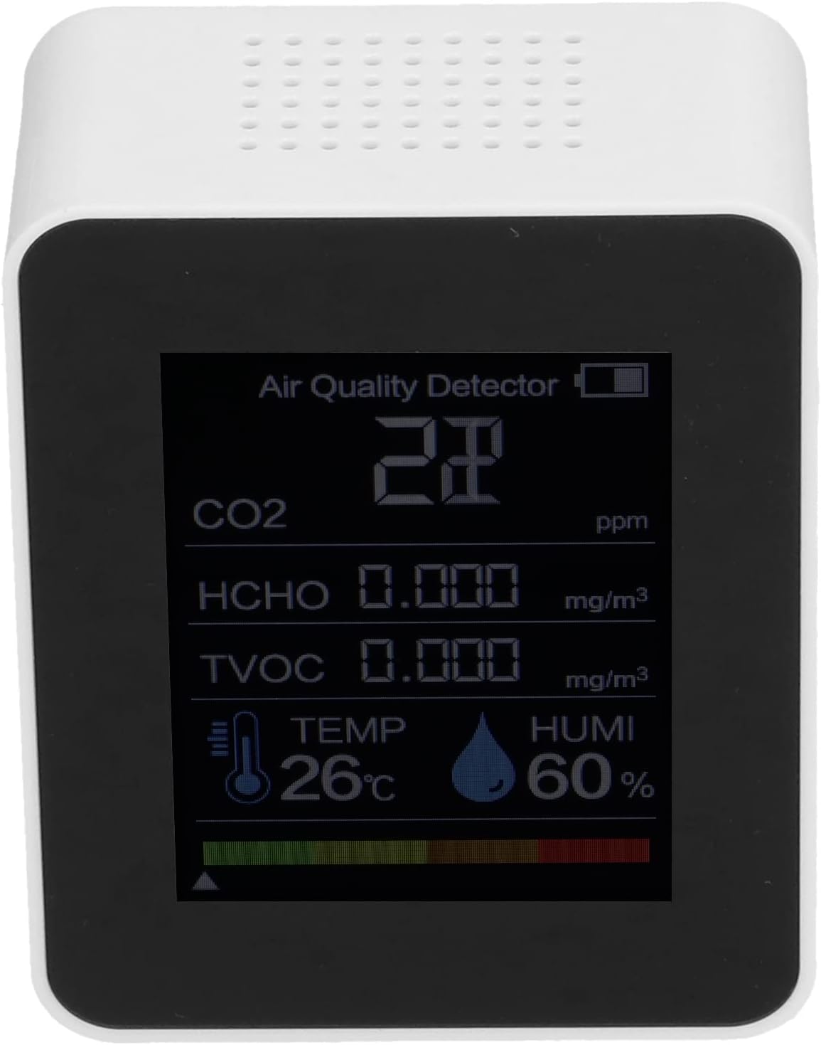 Radon Detector, Test Kit Co2 Monitor Multifunctional for Gymnasiums(White)