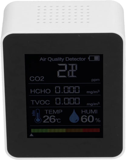 Radon Detector, Test Kit Co2 Monitor Multifunctional for Gymnasiums(White)