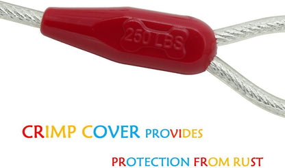 Petest 25ft Reflective Tie-Out Cable for Small Dogs Up to 35 Pounds